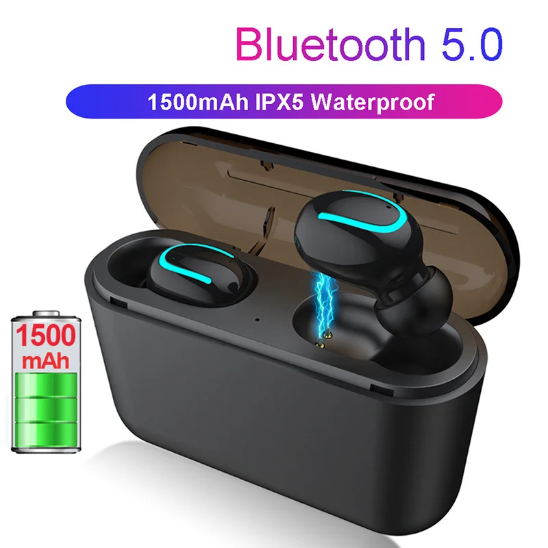 

Bluetooth 5.0 Earphones TWS Stereo Wireless Headphones IPX5 Waterproof Blutooth Handsfree Earphone Sports Earbuds Gaming Headset