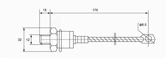 Болт типа ZP20A 1000V спиральная защита диода выпрямителя тиристора