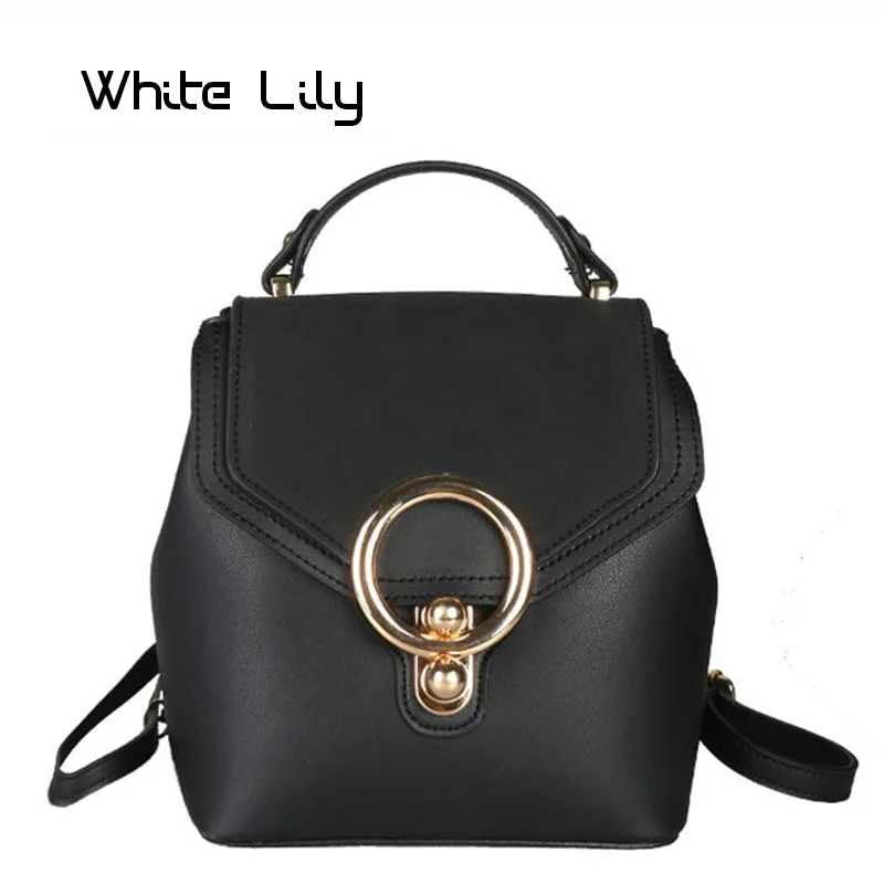 

New Fashion Dual-use Shoulder Bag Female Mini-small Ring Round Hasp Crossbody Bag