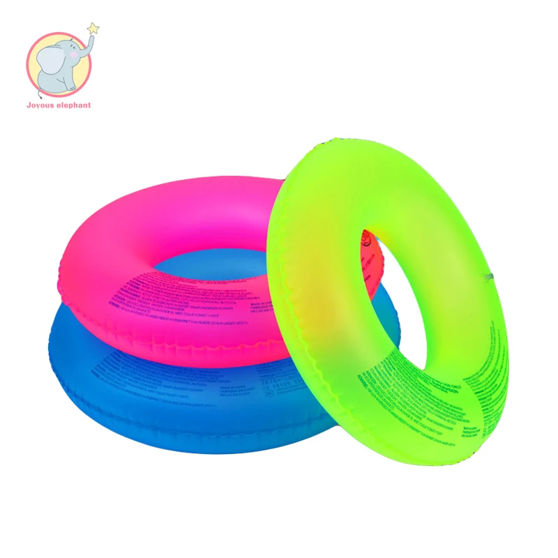 60-90 см надувные Люминесцентная синий красный зеленый плавание кольцо плавание Круг спасательный круг воды Детская экипировка для детей