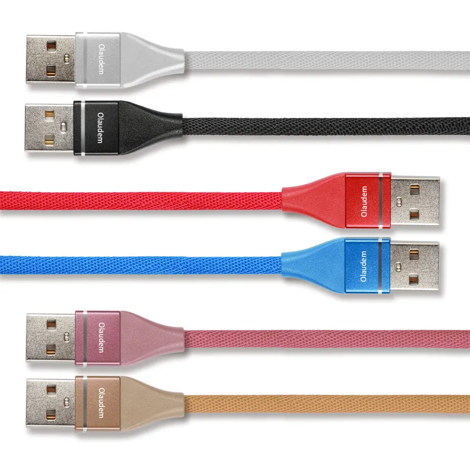 Olaudem телефонный кабели микро usb кабель 1 м 5 в 2.3A нейлоновый плетеный USB Micro для samsung