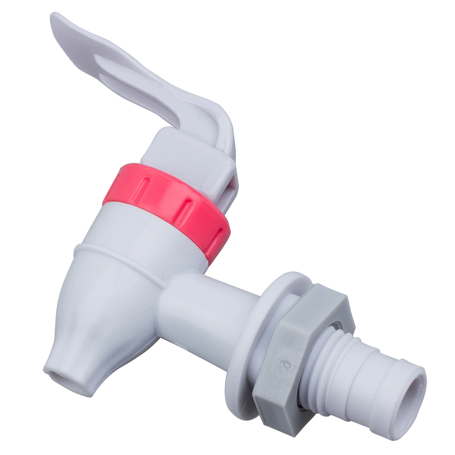 

White Red Push Type Plastic Replacement Water Dispenser Tap Faucet