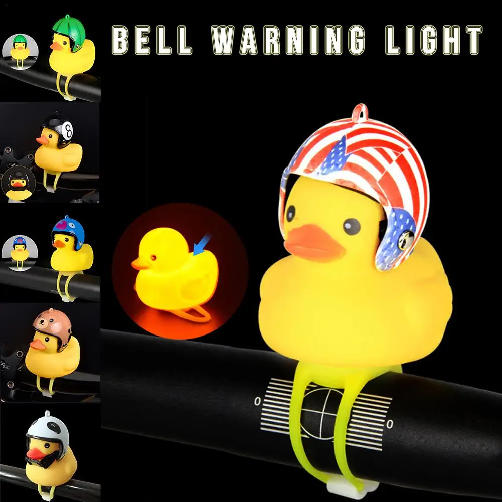 bicycle horn light small yellow duck with helmet
