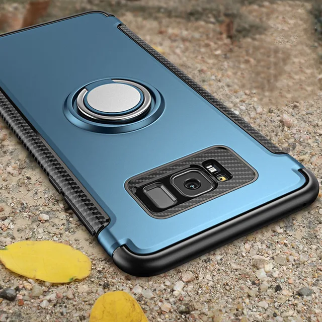 Shockproof Armor Case For Samsung Galaxy Note 8 S8 Plus S7 S6 edge Car Ring Holder Stand Cover For iphone X 8 7 6 6s Plus Cases