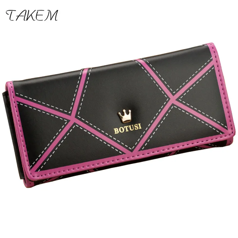 TAKEM 2018 PU Leather Women hasp Long Wallet Ladies Purse Female Wallets Purse Card Holder coin cash bag Portefeuille femme TAKEM 2018 PU Leather Women hasp Long Wallet Ladies Purse Female Wallets Purse Card Holder coin cash bag Portefeuille femme