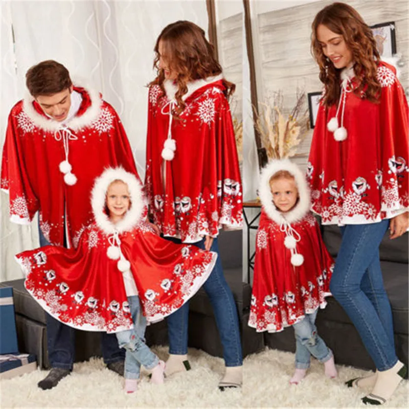 

Christmas Snowflake Hooded Cape Cloak Christmas Party Velvet Costume Cosplay Coats Long Sleeve Cotton Capes Ponchos High Quality