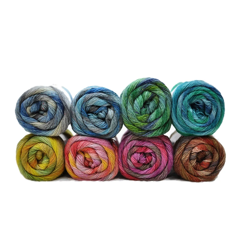 

Quality 200g beautiful unique rainbow space dye Acrylic Mohair Yarn skein Crafts crochet yarn for knitting Sewing thread,X4036