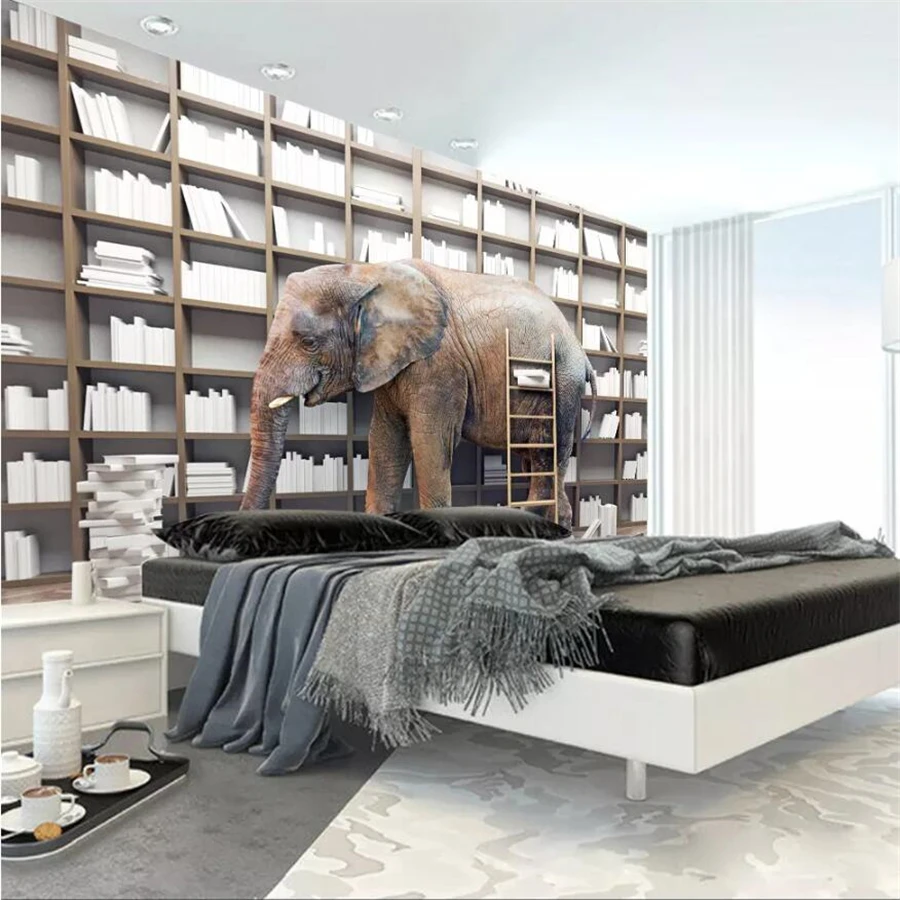 Beibehang Custom large wallpaper 3d mural creative book shelf papel de parede sofa background living room bedroom 3d wallpaper