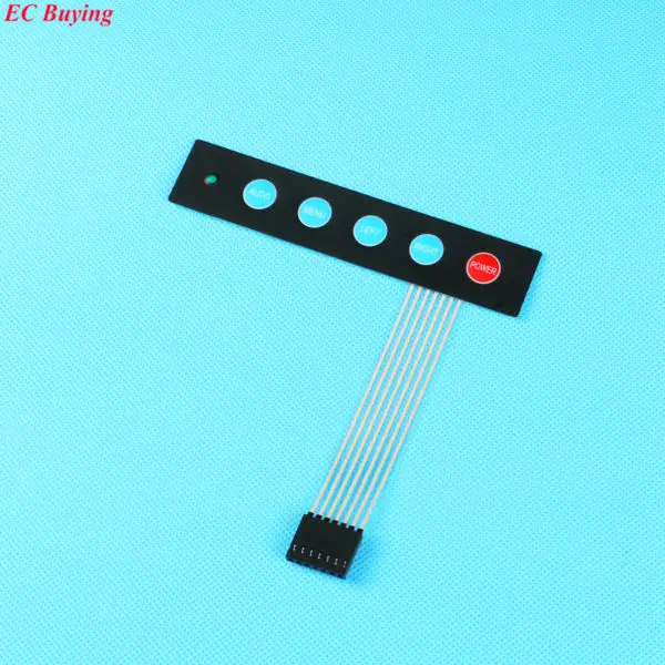 

1x5 Key Matrix Membrane Switch Control Panel Keypad Keyboard Slim with 1 led/ Auto Menu Left Right Power