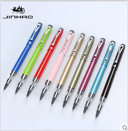 

lot Jinhao Luxury Black White Senior Extra Fine Nib 0.38mm Fountain Pen Metal Ink Pen for Writing Pens for Gift