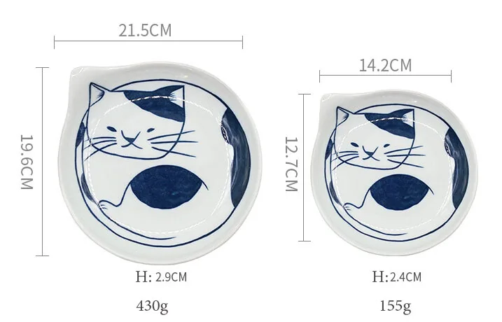 Японский мультфильм столовые приборы милый Кот керамическая тарелка Ресторан дома Капельное холодное блюдо dim sum соус тарелка