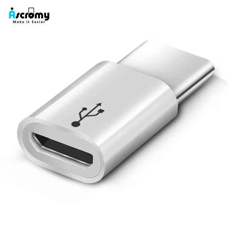 Адаптер Ascromy 100 шт. Type C для Micro USB Xiaomi Mi 8 A2 Mix 3 Mi8 Huawei P20 Honor 10 Pocophone F1