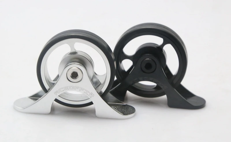 Stylish Mudguard Roller For BROMPTON Black Aluminium
