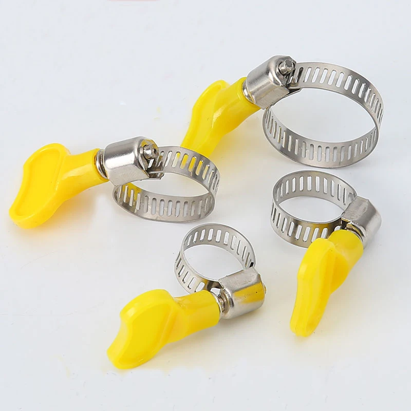 50pcs 10 16mm/13 19mm/16 25mm American Type Hose Clamps with handle
