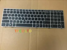 New laptop Keyboard for HP ProBook 6560b 6565b 6570b 8560p 8570p us silver frame keyboard with mouse point