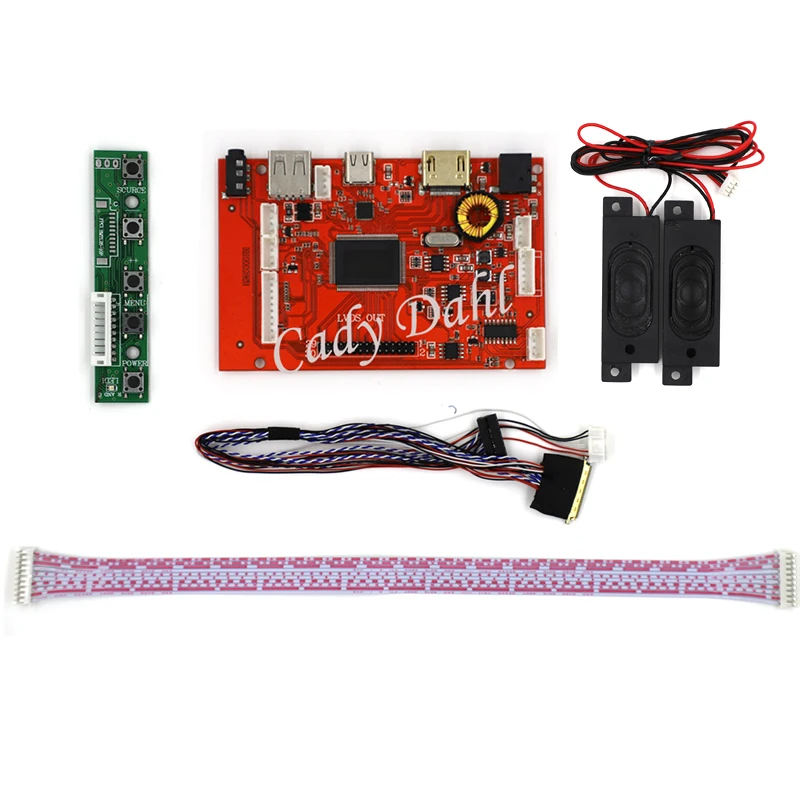 

TYPE C USB HDMI AV Earphone + 40P LVDS Cable + Speaker Controller Board for Raspberry PI 2 PC 1366x768 1ch 6 bit LCD Display