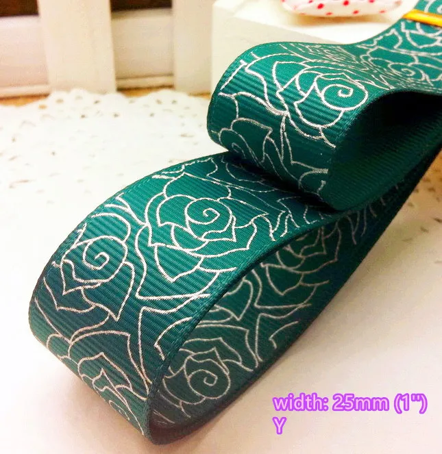8 стилей на выбор 10 ярдов абстрактная роза Кружева Печатные корсажные ленты бант для волос подарок хлебобулочная упаковка одежды бант DIY - Цвет: style 6