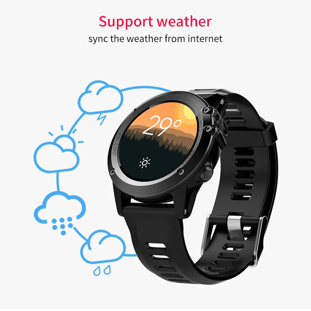 H1 Смарт-часы Android 4,4 Водонепроницаемый 1,3" MTK6572 3g Wifi GPS SIM BT4.0 Smartwatch Для женщин Для мужчин Носимых устройств для iPhone Xiaomi