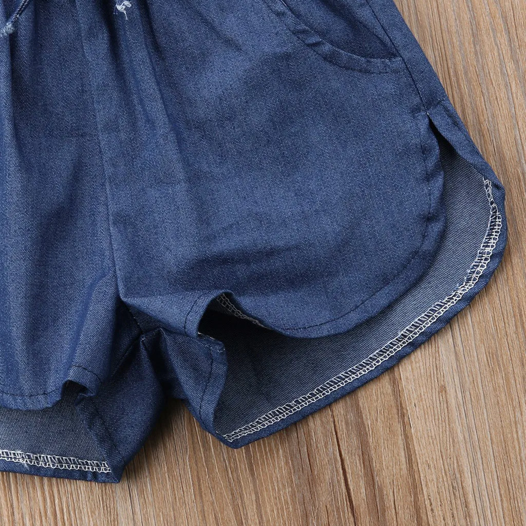 SAGACE Baby Set NewbornToddler Kids Girls Denim Strap Romper Ruffle Pocket Jumpsuit Playsuit Sets For Baby Girl Clothes SAGACE Baby Set NewbornToddler Kids Girls Denim Strap Romper Ruffle Pocket Jumpsuit Playsuit Sets For Baby Girl Clothes
