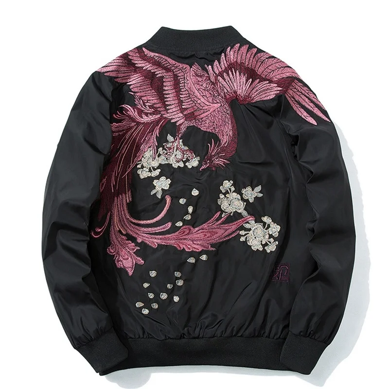 

Japanese streetwear mens bomber jackets outerwear male dragon kimono jacket men winter clothes 2018 KK2425