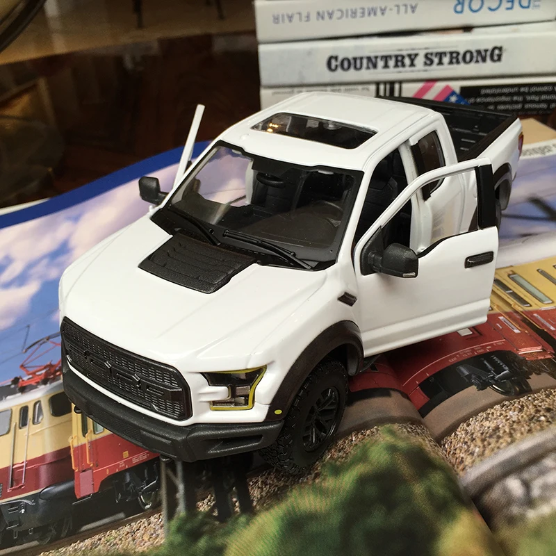 Fine Edition 1/24 специальная металлическая модель эвакуатора Ford F150 Raptor Skin Suv Настольный дисплей Коллекция Модель