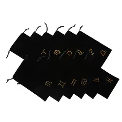Новая распродажа 12 созвездий мини шнурок для украшений посылка Настольная игра карты сумка бархат Таро сумка для визитных карточек 19,5 см X