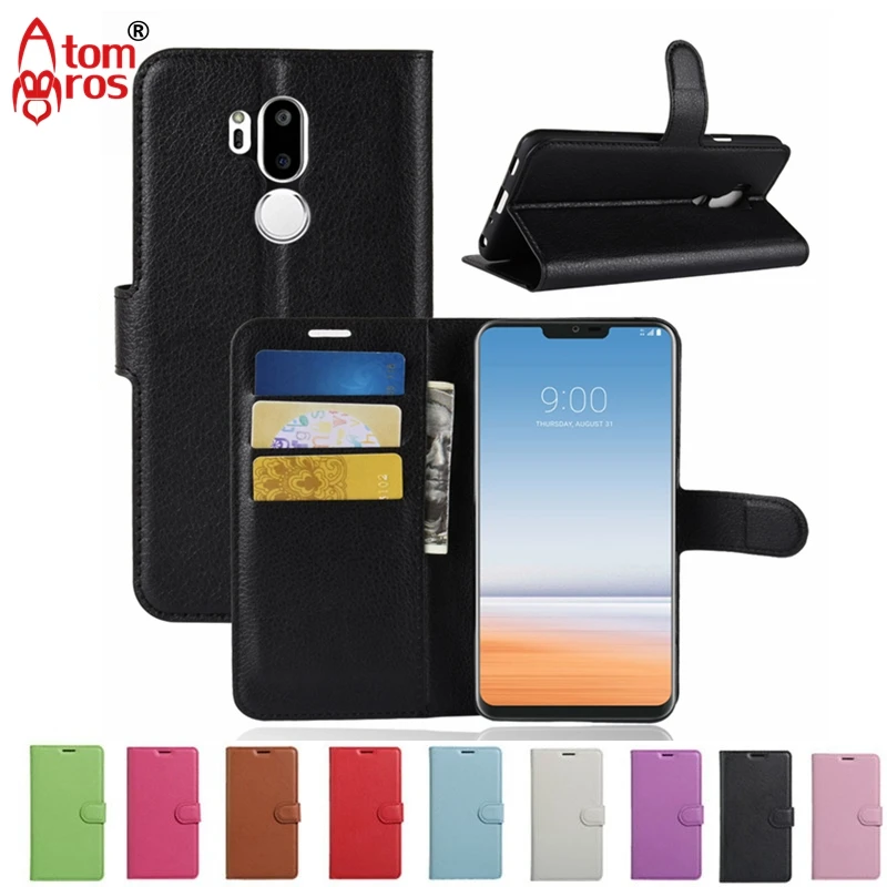 

AtomBros Flip Leather Cover for LG G7 / G7 ThinQ Cover Case Wallet with Card Slots Kickstand Protection Shell Funda