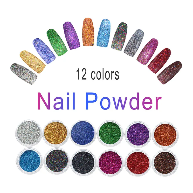 

DIY Nail Art Pigment Glitter Powder Face Body Eyeshadow Makeup Nail Tips Decoration Manicure KG66