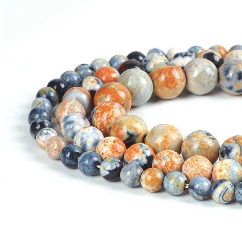 

Gorgous Blue Agate Beads Bracelet Necklace Semi-finished Accessories Jewelry Making 6-10mm Stone Purple Beads for Muslim Rosary