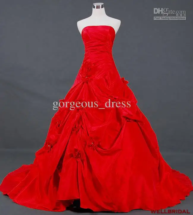 bright red wedding dresses