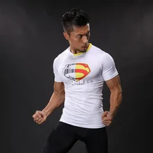 Upgraded version Superman Compression Shirts Men 3D Printed T-shirts Short Sleeve Cosplay Costume crossfit fitness Clothing Tops