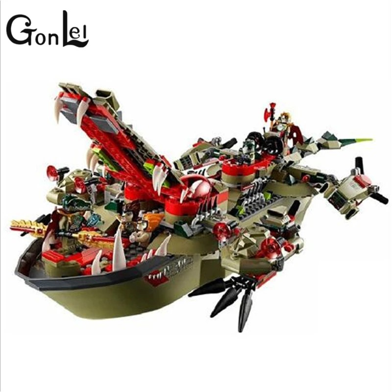 

GonLeI 620pcs Bela 10061 New 2016 Cragger's Command Ship learn education DIY enlighten Building Blocks Boys Toys