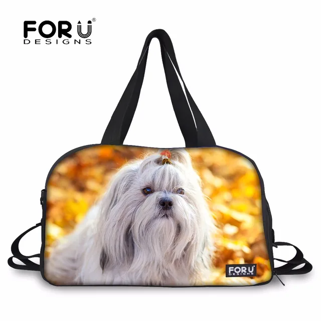 US $45.99 FORUDESIGNS Sports Bag for Gym Women Yoga Mat Handbag Shih Tzu Dog Design Fitness Team Training Bag