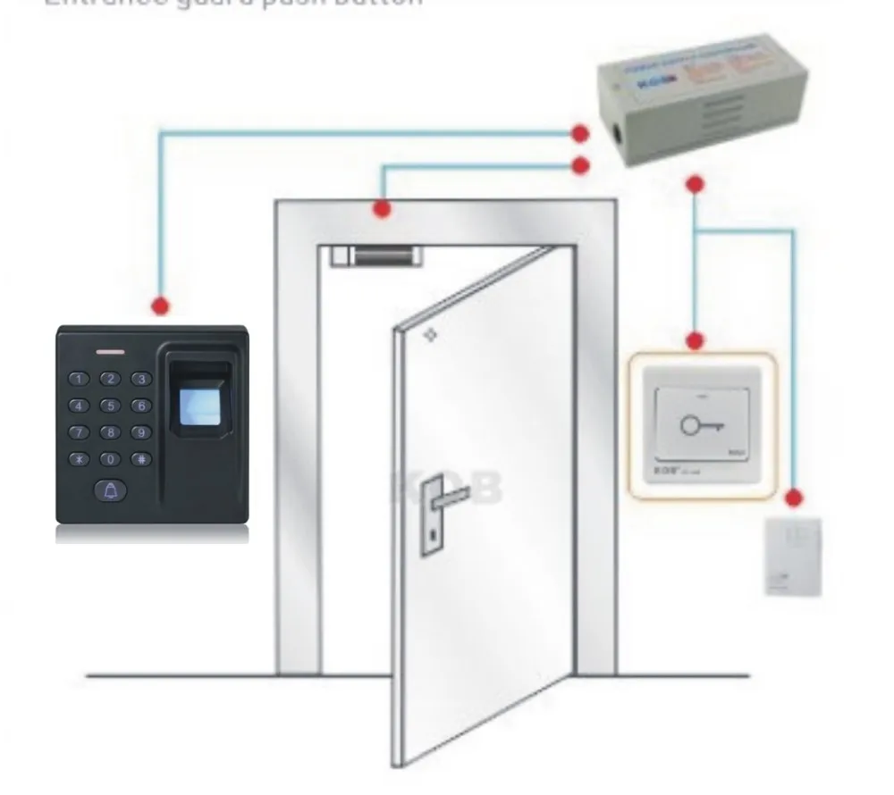 DIY D1 отпечатков пальцев и пароль и 125 кГц RFID 3 в 1 специальная пожарная система контроля допуска к двери+ 10 шт. кристалл