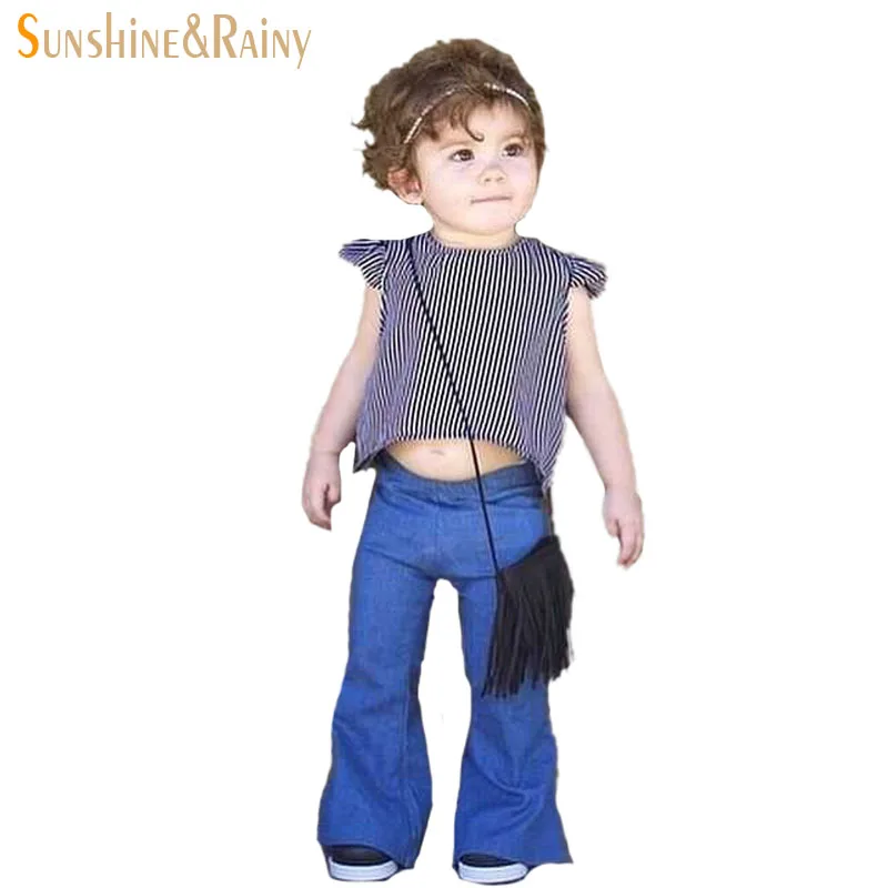 Buy 2017 Spring Girls Denim Pants Blue Toddler Girl