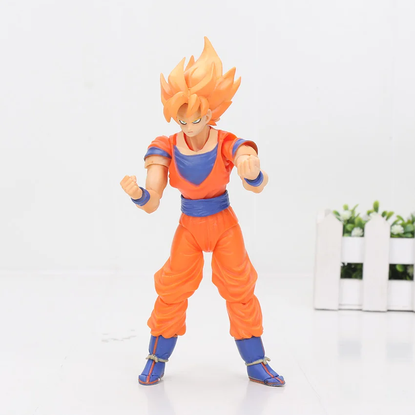 Коробка 11,5-17 см Супер Saiyan Son Goku Vegetto Vegeta trunks ПВХ Фигурки Dragon Ball Z Коллекционная модель куклы игрушки фигурка - Цвет: orange hair goku