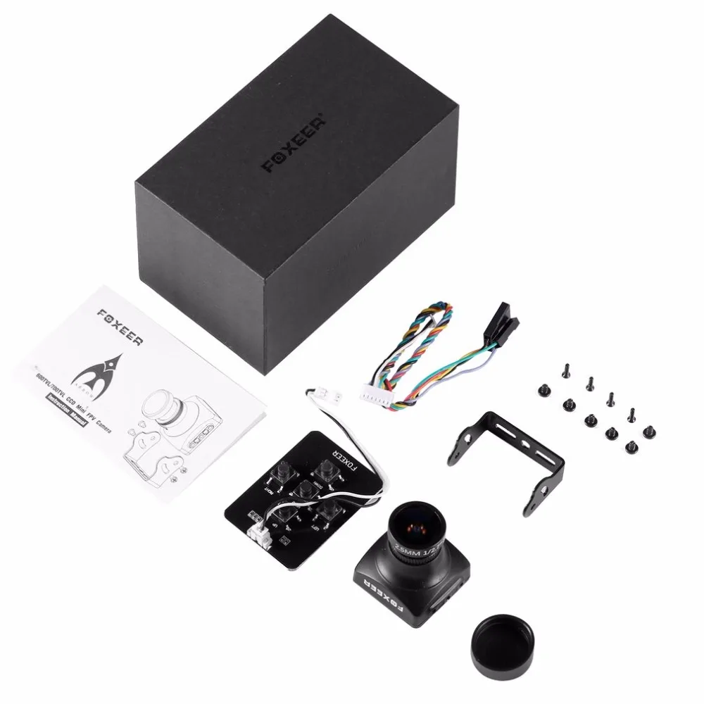 

FOXEER Arrow V3 2.5mm 600TVL HAD II CCD NTSC IR Block Mini FPV Camera Built-in OSD MIC Motion Detection with Metal Case