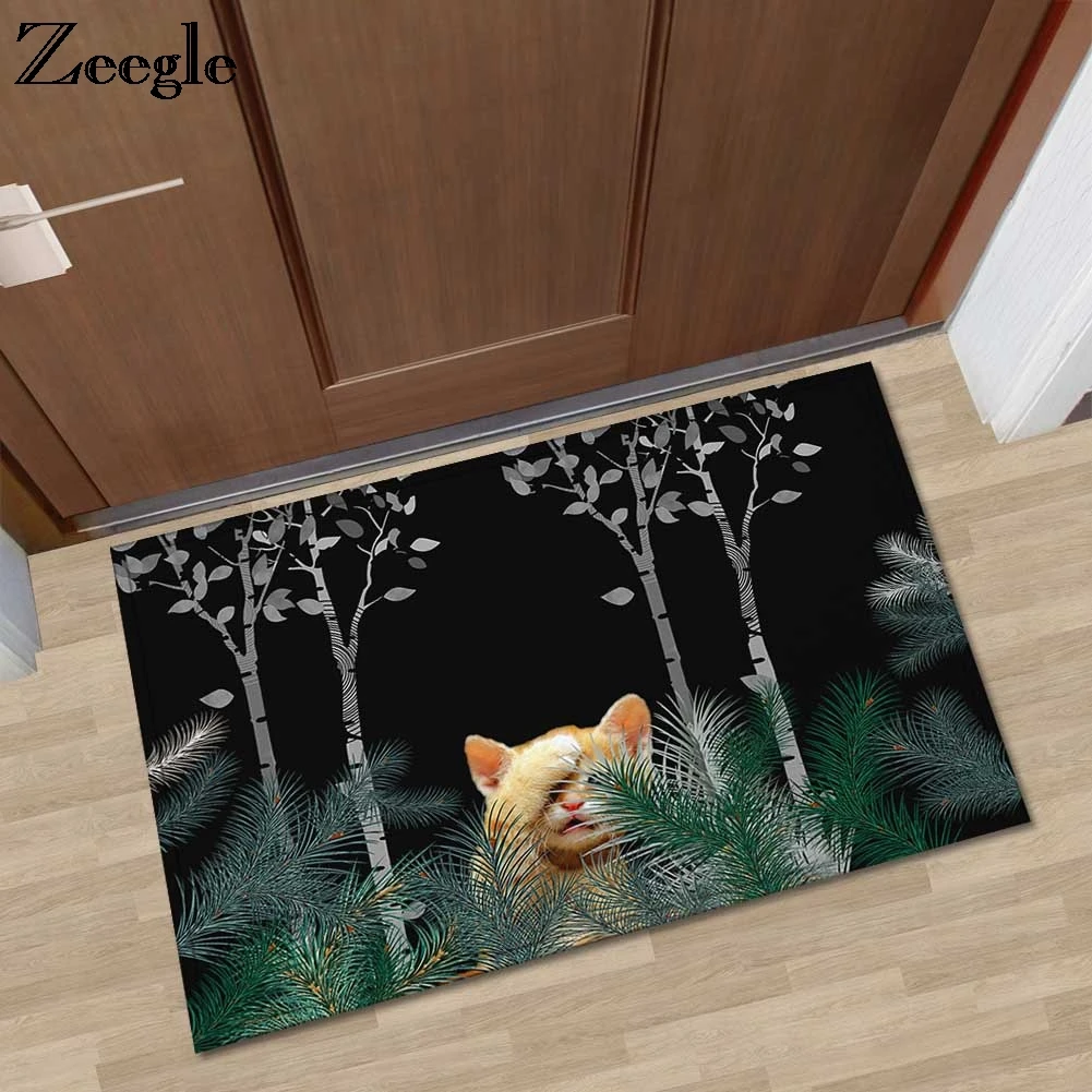 Zeegle Welcome Entrance Mats Funny Doormats Anti-slip Child Room Rugs Bathroom Floor Soft Bedroom Carpets Bedside | Дом и сад