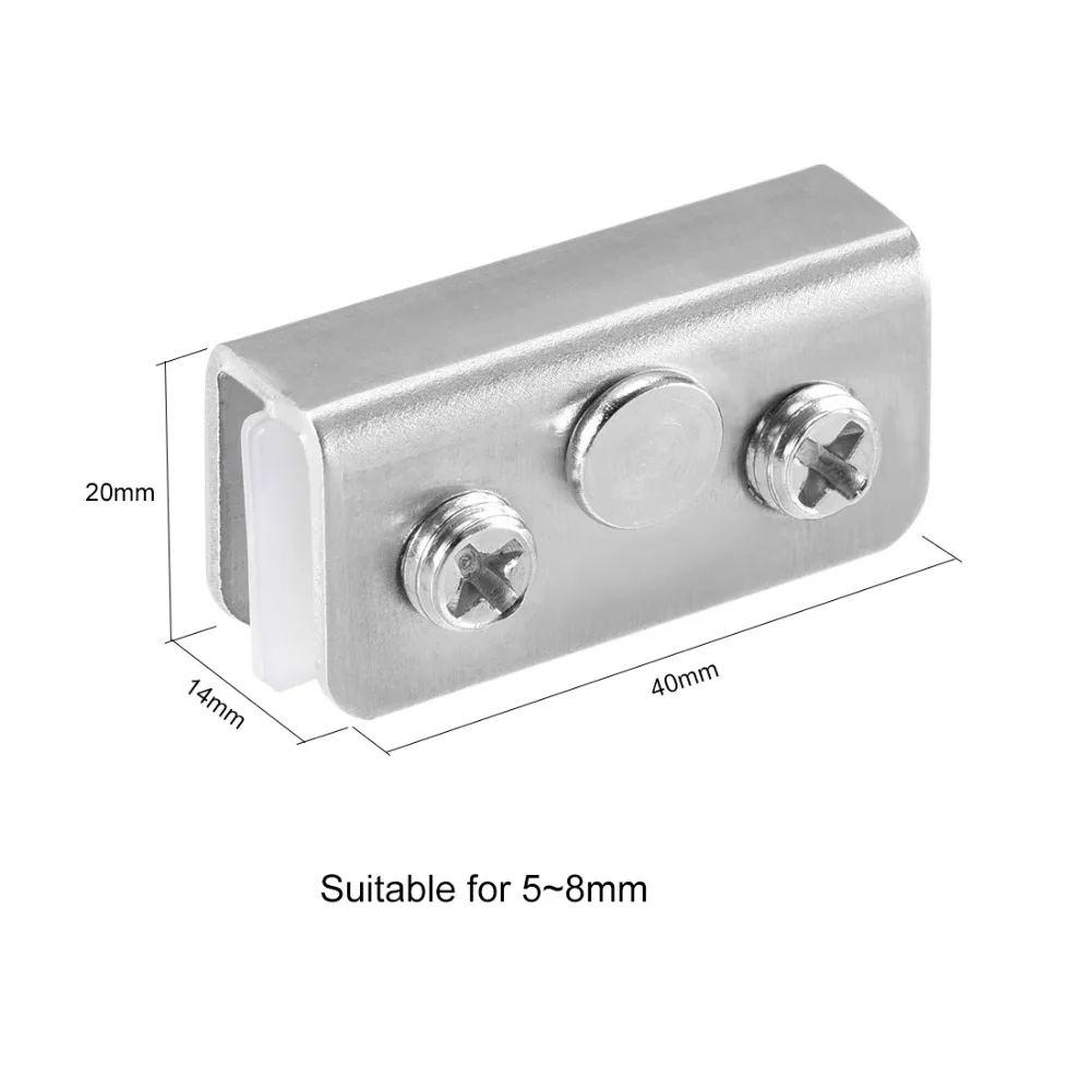 Uxcell 4 шт. стеклянный зажим нержавеющая сталь стеклянный зажим для 5-8 мм 8-10 мм 10-12 мм стеклянный регулируемый кронштейн держатель с прокладкой