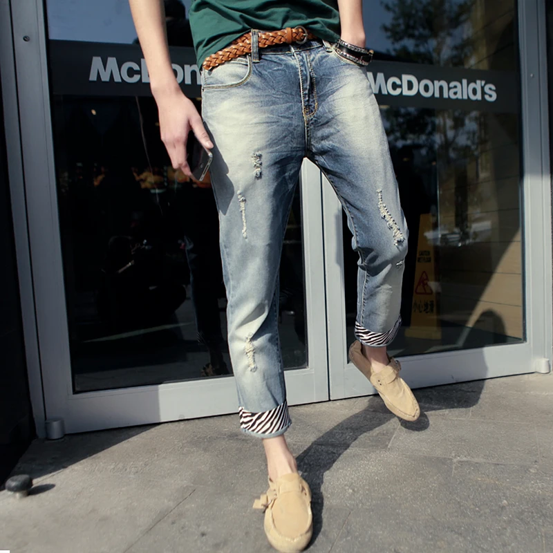 mens skinny jeans rolled up