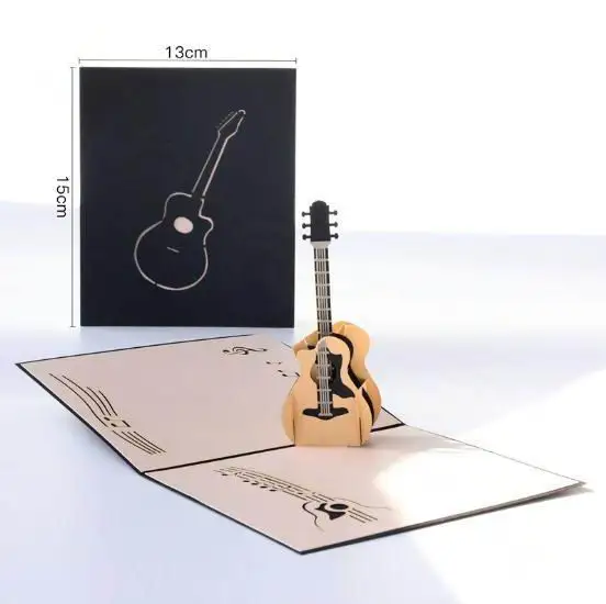 3D guitar postcard birthday pop up card creative festival music party Invitations greeting card thanksgiving blessing