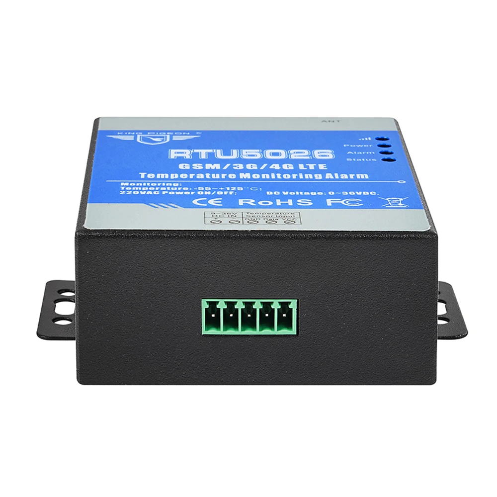 Wireless GSM Temperature Monitor Alarm AC Power Status Monitoring supports SMS Alert for Solar Panel Greenhouse RTU5026