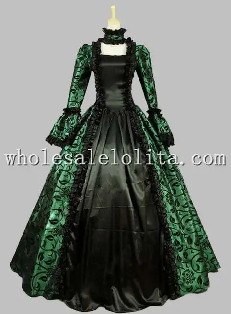 green masquerade dress