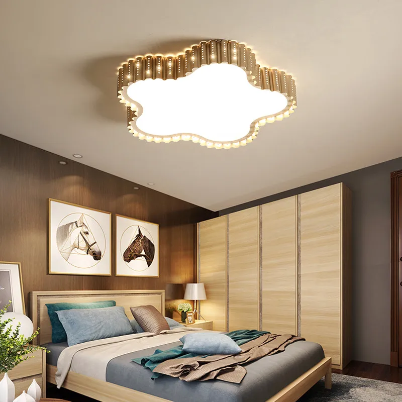 

Contemporary Korean Colourful Geometric Hexagon Iron Led Ceiling Lamp Light Modern Living Drawing Dining Room Bedroom Lighting