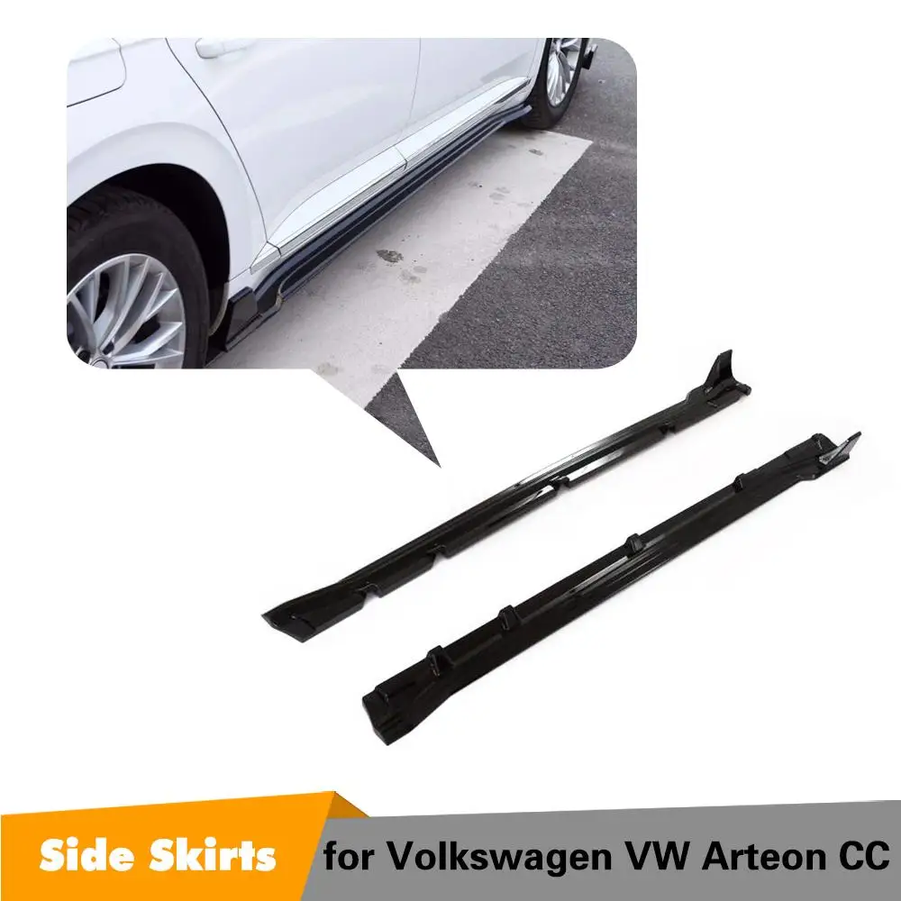 Для Volkswagen VW CC Arteon глянцевая черная боковая юбка комплект для тела боковые юбки спойлер для подбородка