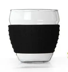 88*92 мм 300 мл чайник для заварки из термоустойчивого кружка из боросиликатного стекла чайная чашка, кофейная чашка кружка для молока с хорошим качеством, четыре цвета на выбор - Цвет: Черный