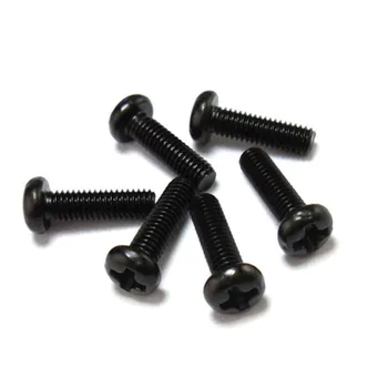 

20pcs M2 Pan head Cross slot Machine bolt Round heads 304 Phillips screw stainless steel Electrophoresis black 3mm-30mm Length