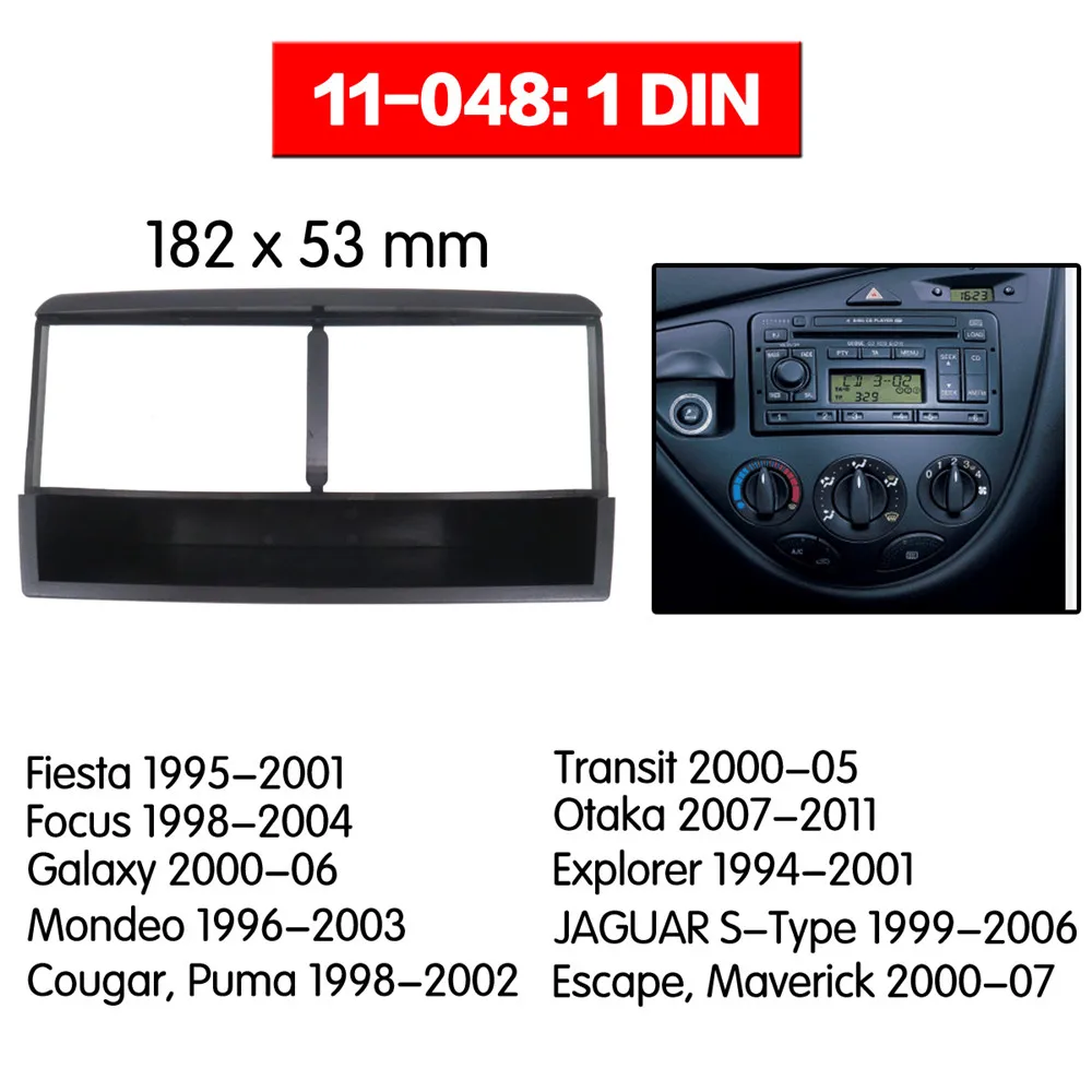 1din Автомагнитола CD DVD фасции для FORD Fiesta, Galaxy, Focus, Mondeo JAGUAR S-type/GEELY Otaka стерео панель накладка комплект 11-048