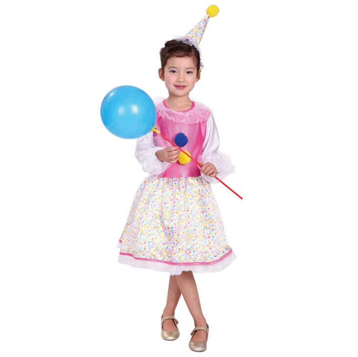 Free shipping clown cosplay Halloween Costume kindergarten children