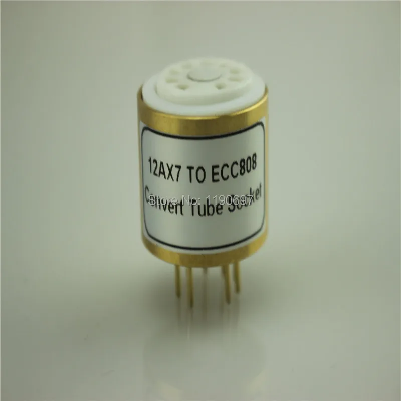 

1PC 12AX7 ECC83 (12AU7)(Top) TO ECC808(Bottom) 9Pins TO 9Pins Tube DIY Audio Vacuum Tube Adapter Socket Converter Free Shipping